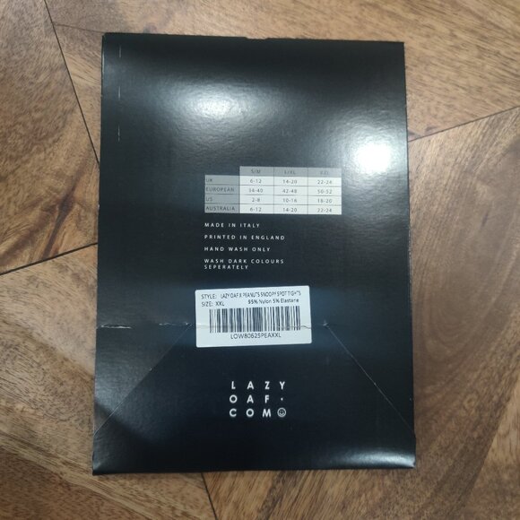 Lazy Oaf Peanuts collection Snoopy tights size XXL new - Picture 5 of 6